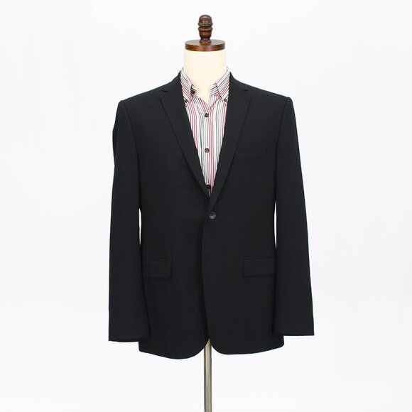 Theory 44R Black Solid 2-Button Sport Coat Blazer Jacket P358 - Picture 1 of 11